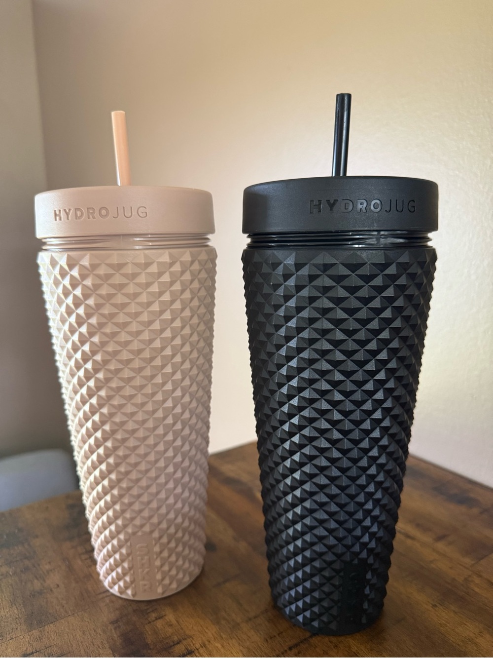 HydroJug Studded Tumbler & Shaker Pair - Tan & Matte Black